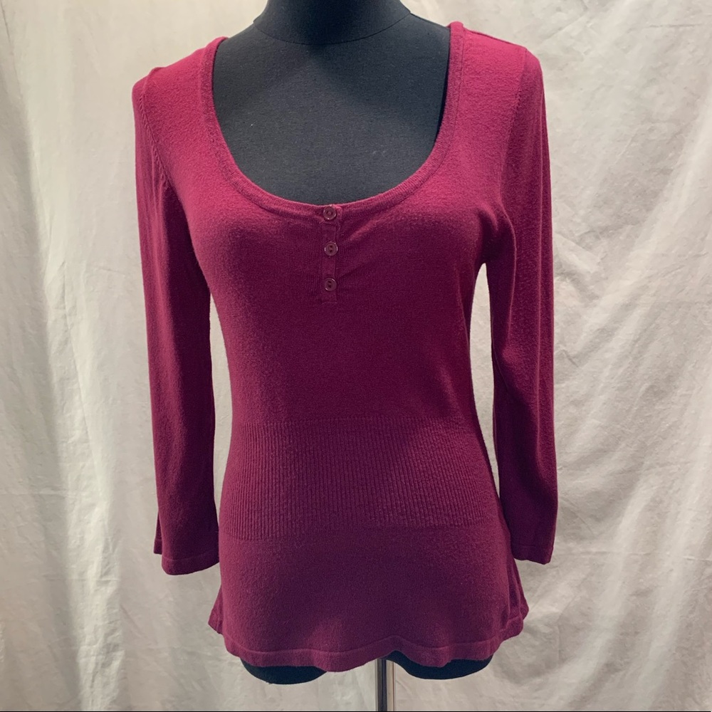 magenta top